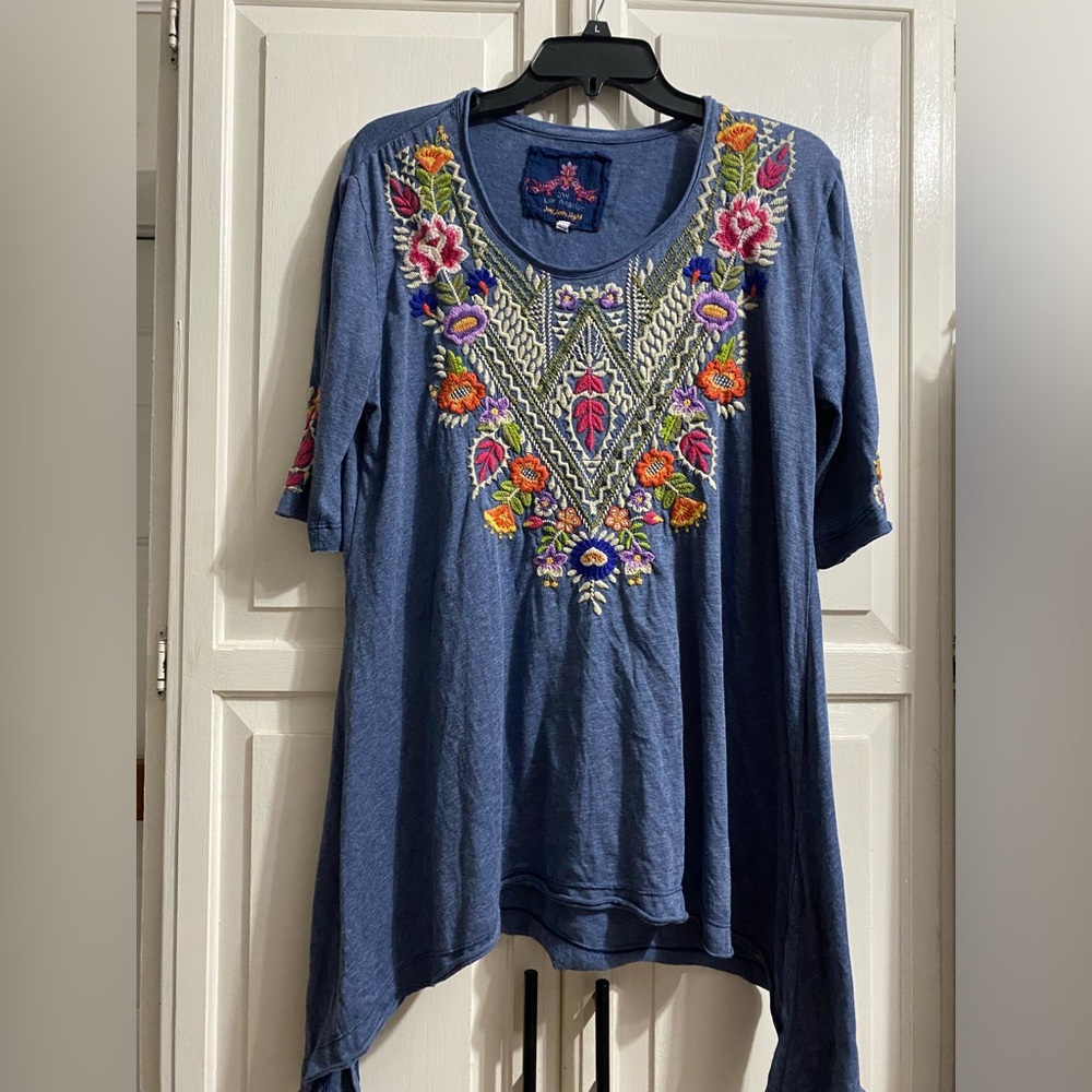 Johnny was blouse - blue L